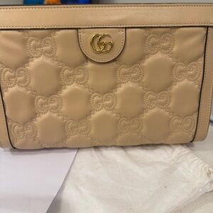 Gucci Beige Leather Shoulder Bag